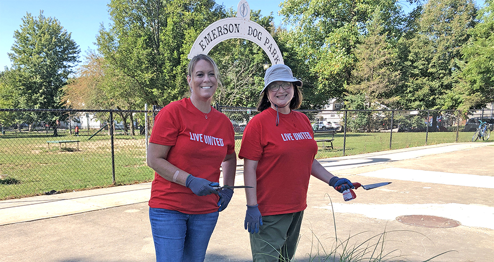 United Way Day of Action at the Emerson Dog Park.