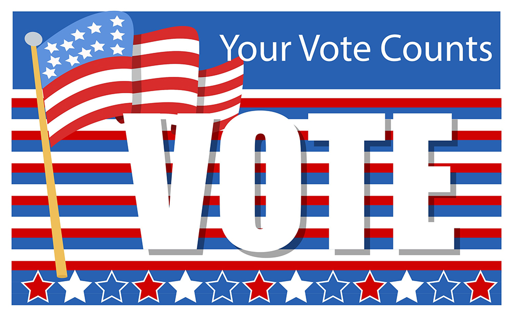 It's election day and your vote counts! Please vote today. Graphic by story blocks