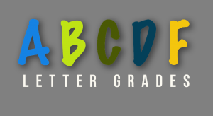 Are letter grades given to students on their way out?